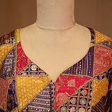 Multicolored Banarasi Silk Blouse with Katdana and Sequin work