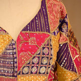 Multicolored Banarasi Silk Blouse with Katdana and Sequin work