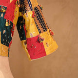 Multicolored Banarasi Silk Blouse with Sequin and Aari Handwork