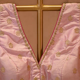 Baby Pink Handloom Banarasi Blouse