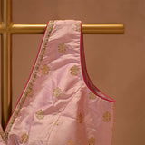 Baby Pink Handloom Banarasi Blouse