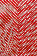 Red Katan Silk Banarasi Blouse with Gota Patti and Cutdana Stripes