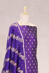 Purple Handwoven Banarasi Silk Unstitched Salwar Suit