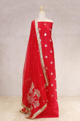 suit piece, red suit piece, Mantra suit, deep red suit set, dress material, wedding suit, women suit set, women suit piece