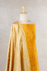 Yellow Katan Silk Salwar Suit with Pichwai Dupatta