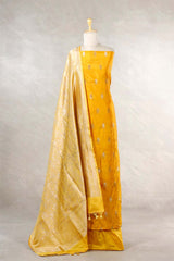 Yellow Katan Silk Salwar Suit with Pichwai Dupatta