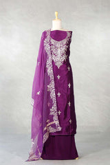 Purple suit set, suit set, salwar suits for wedding, dress material, wedding suit, women suit set, women suit piece