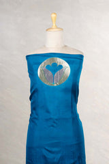 Blue Katan Silk Two Piece Salwar Suit Set