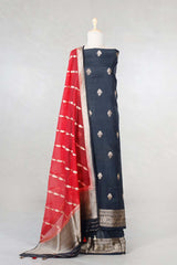 red suit set, Black suit set, salwar suits for wedding, dress material, wedding suit, women suit set, women suit piece