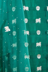 Emerald Green Salwar Suit with Pichwai Organza Dupatta