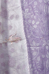 Floral Lilac Salwar Suit with Appliqué Organza Dupatta