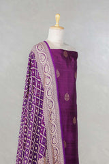 Deep Purple Salwar Suit with Bandhani Banarasi Dupatta