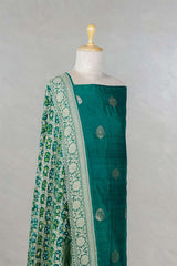 Bottle Green Salwar Suit with Bandhani Banarasi Dupatta