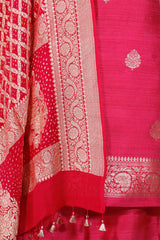 Pink Salwar Suit with Bandhani Banarasi Dupatta