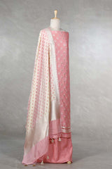 Pink Mulberry Silk Salwar Suit Set with Meenakari Work