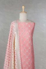 Pink Mulberry Silk Salwar Suit Set with Meenakari Work