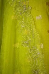 Light Green Chiniya Silk Salwar Suit with Pichwai Motifs