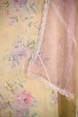 Yellow Tissue Silk Salwar Suit with Floral Prints