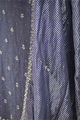 Midnight Blue Tissue Silk Salwar Suit with Mayur Motif Dupatta
