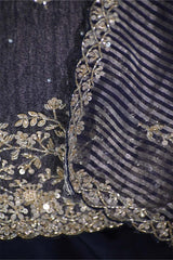Midnight Blue Tissue Silk Salwar Suit with Mayur Motif Dupatta