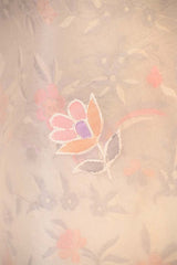 White Organza Silk Salwar Suit with Emberoidered Dupatta