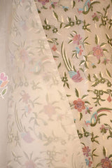 Off White Organza Silk Salwar Suit with Emberoidered Dupatta