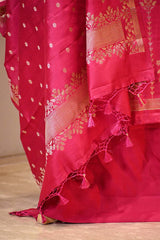 Pink Chiniya Silk Salwar Suit Set with Dupatta