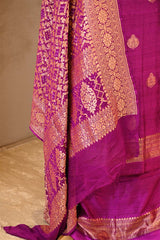 Purple Salwar Suit with Bandhani Banarasi Dupatta
