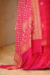Pink Salwar Suit with Bandhani Banarasi Dupatta