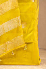 Lime Green Dupion Silk Salwar Suit with Tiger Motifs and Organza Dupatta