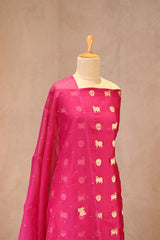 Fuschia Pink Salwar Suit with Pichwai Organza Dupatta