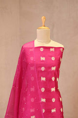Fuschia Pink Salwar Suit with Pichwai Organza Dupatta
