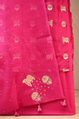 Fuschia Pink Salwar Suit with Pichwai Organza Dupatta