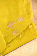 Vivid Yellow Salwar Suit with Pichwai Organza Dupatta