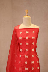Red Salwar Suit with Pichwai Organza Dupatta