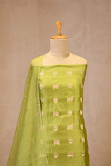 Pistachio Green Salwar Suit with Pichwai Organza Dupatta