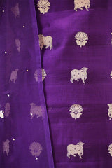 Deep Purple Salwar Suit with Pichwai Organza Dupatta