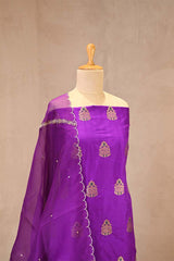 Magenta Purple Banarasi Salwar Suit with Meenakari Motifs