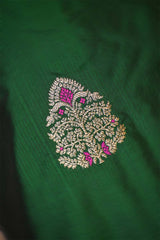 Green Banarasi Salwar Suit with Meenakari Motifs