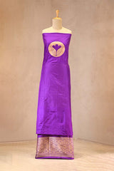 Purple Katan Silk Two Piece Salwar Suit Set