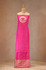 Pink Katan Silk Two Piece Salwar Suit Set