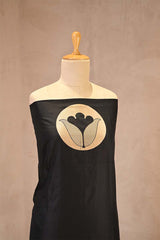 Black Katan Silk Two Piece Salwar Suit Set