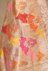 Light Mauve Katan Silk Unstitched Suit with Rangkat Banarasi Dupatta
