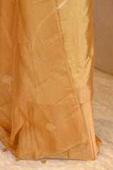 Light Yellow Chiniya Silk Shibori Unstitched Suit with Butterfly Motif Embroidery