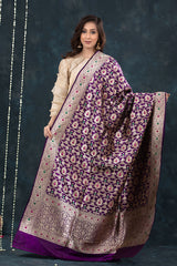 Banarasi Dupatta, purple Dupatta, Bridal Dupatta, Dupatta for women, Dupatta Design