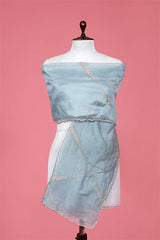 Organza Dupatta, Powder Blue dupatta, Blue dupatta, bridal dupatta, Dupatta for women