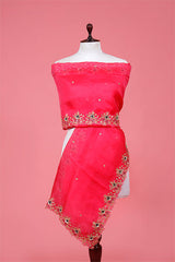 Organza Dupatta, pink dupatta, bridal dupatta, Dupatta for women