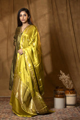 Banarasi Dupatta, Heena Green Dupatta, Bridal Dupatta, Dupatta for women, Dupatta Design