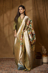 Banarasi Dupatta, Green Dupatta, Bridal Dupatta, Dupatta for women, Dupatta Design