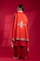 Banarasi Dupatta, Orange Dupatta, Bridal Dupatta, Dupatta for women, Dupatta Design